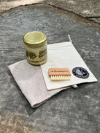 Kit complet entretien bois – Baume, Brossinette & chiffon