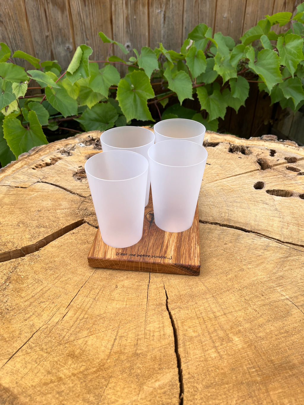 La Planchinette 4 Gobelets – Planche apéro conviviale en bois