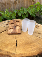 La Planchinette 4 Gobelets – Planche apéro conviviale en bois