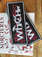Marque-page brodé “Witch” – Broderie & Grimoire